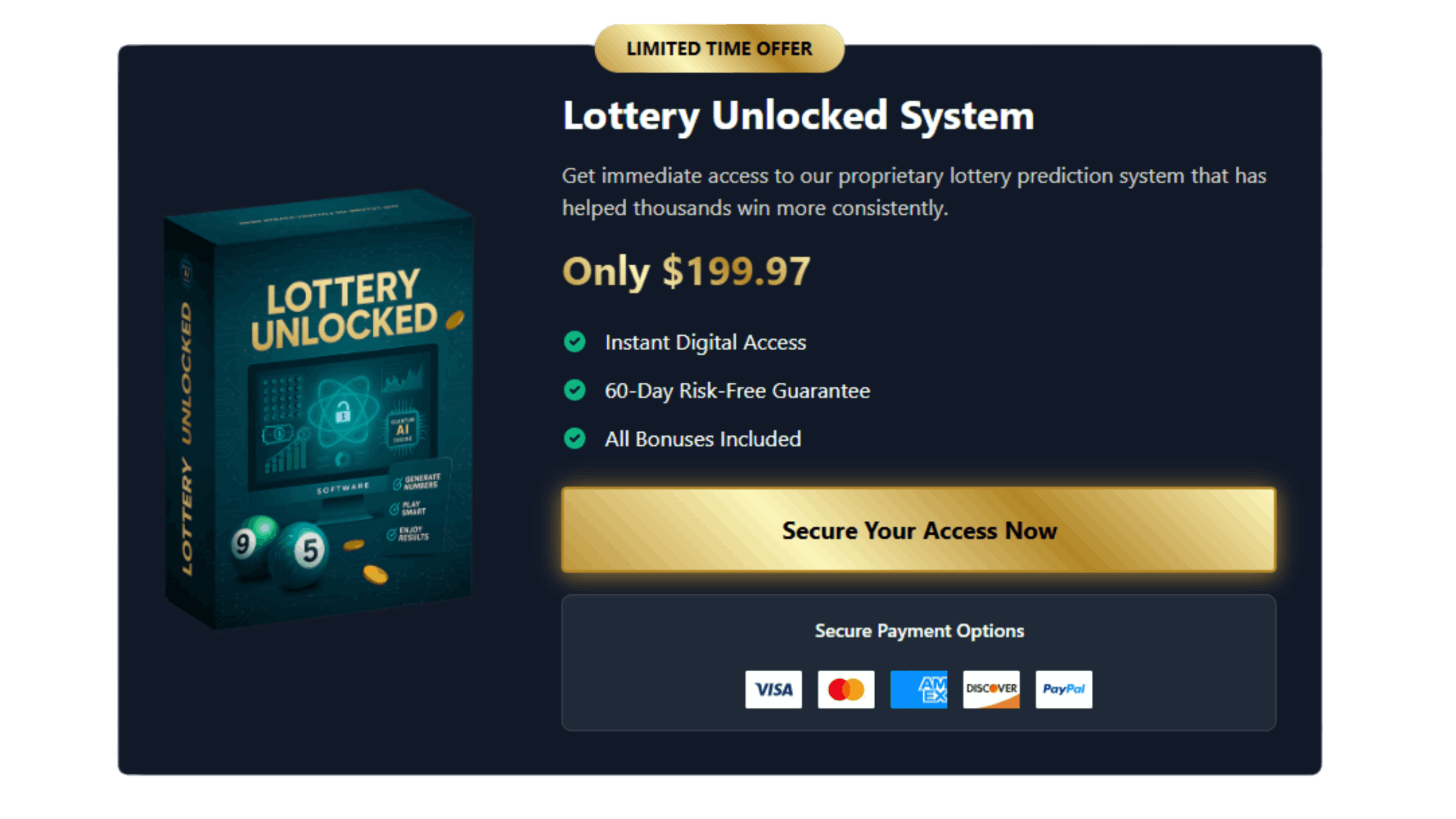 Lottery Unlocked System Order Page